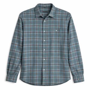 Toad&Co Outdoor Plaid Shirt Cotton Blue Men L Rugged Casual Classic